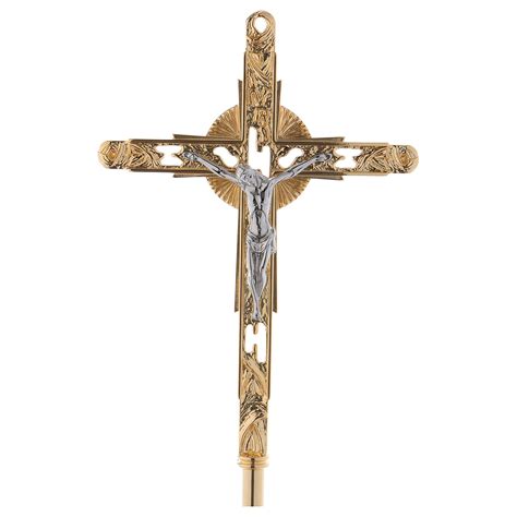 Croce Astile Da Processione Ottone Dorato 200x35 Cm Vendita Online Su