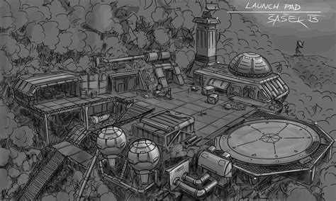 Scifi Environment, Environment Concept Art, No Man's Sky Base, Sci Fi ...