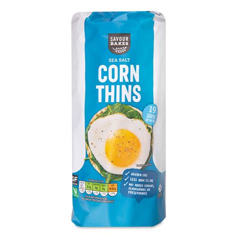 Sea Salt Corn Thins 130g Savour Bakes ALDI IE