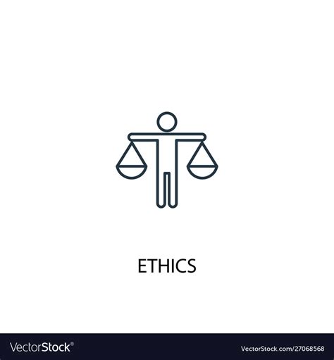 Ethics Concept Line Icon Simple Element Royalty Free Vector