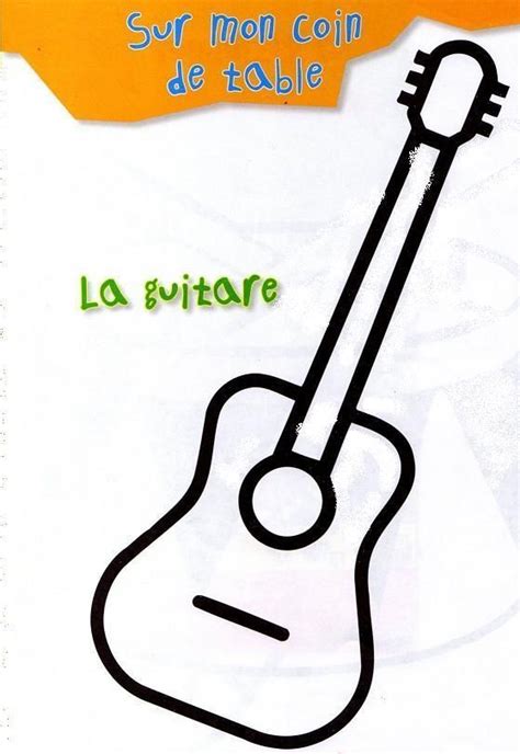 Coloriage Guitare à Imprimer