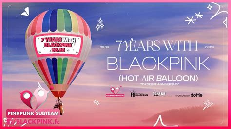 Blackpink 7th Anniversary [lights Up Vblinks Sky] Hot Air Balloon