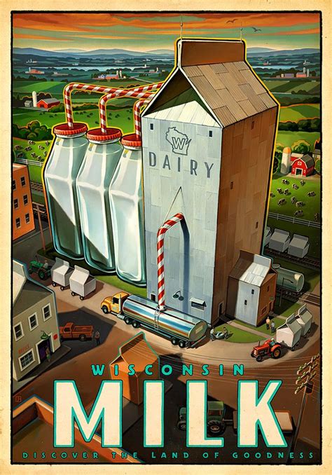 Wisconsin Dairy Posters On Behance Milk Advertising Posters Art