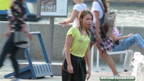 WETLOOK AND CANDID COLLEGE GIRLS The Battle On The Lake And Fountain