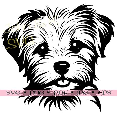 Cute Yorkiepoo SVG, Puppy Cutfile, Cricut Silhouette Yorkiepoo Puppy