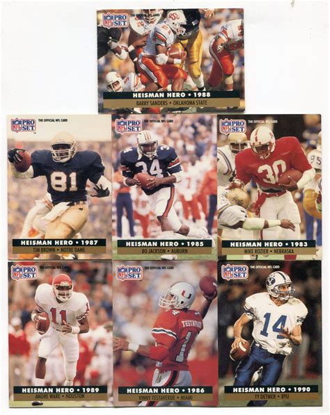 Barry Sanders Bo Jackson Tim Brown Qb More Pro Set Heisman