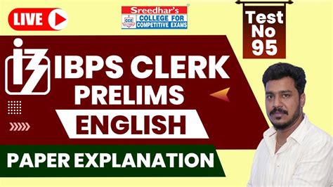 Ibps Clerk 2022 Prelims Mock Test No 95 English Practice Set With