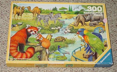 PUZZLE SAFARI ANIMALS PUZZLE 1988 300 PIECES RAVENSBURGER DISCOVERY TOYS - Jigsaw