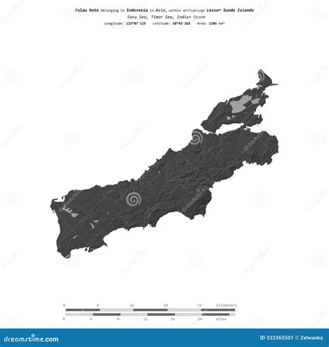 pulau rote indonesia shape  white bilevel stock illustration