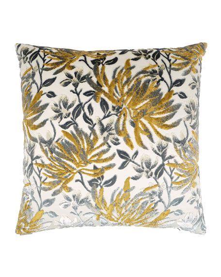 D V Kap Home Grated Ochre Pillow And Matching Items Floral Throw