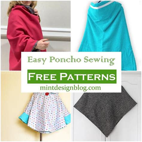 Free Poncho Sewing Patterns For Everyone Mint Design Blog