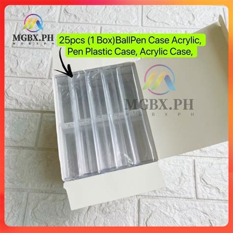 25pcs 1 Box BallPen Case Acrylic Pen Plastic Case Acrylic Case