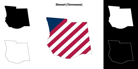 Stewart County, Tennessee outline map set 43119729 Vector Art at Vecteezy