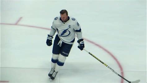 Steven Stamkos During Pre Game Warm Up At The Lightning Senators