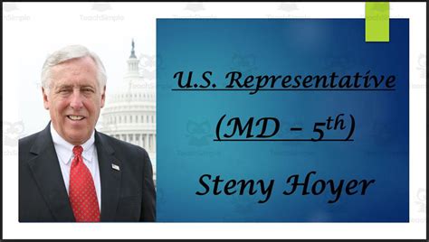 U S Representative Steny Hoyer Md 5th Bio Ppt By Teach Simple