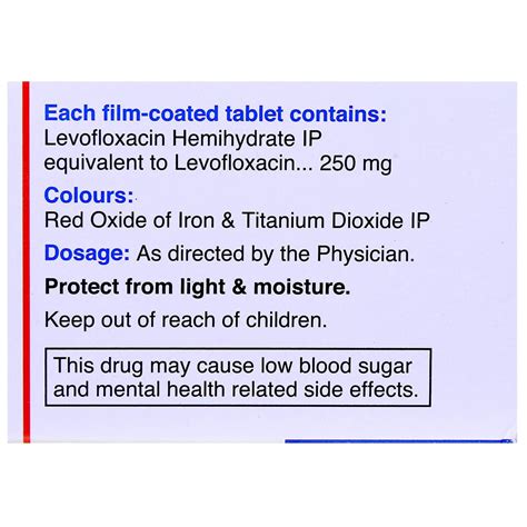 Levoflox 250 Tablet 10s Price Uses Side Effects Composition