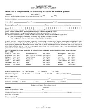 Fillable Online Pre Employment Form Template Recordatrack Fax