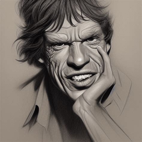 Milt Kahl Pencil Sketch Of Mick Jagger Creative Fabrica