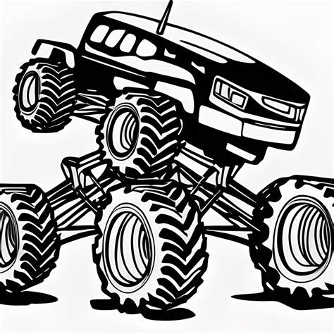 Ausmalbild Monster Truck Competition Crush Creative Fabrica