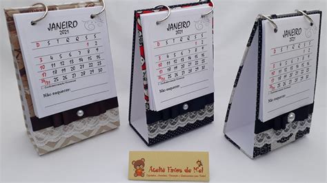 Diy Calendário De Mesa Youtube