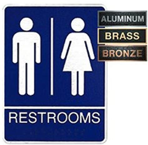 Unisex Restroom Metal Ada Plaque Sign