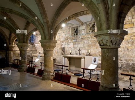 The crypt of York Minster, City of York, Yorkshire, England, UK Stock ...