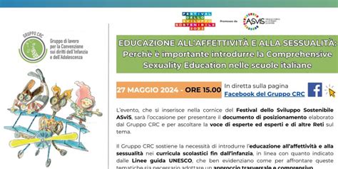 Educazione all affettività e sessualità Comprehensive sexuality