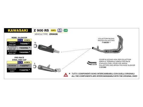 Rba Arrow Steel Dark Aluminum Silencer Rebel Kawasaki Z Rs