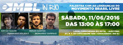 Mbl In Rio Palestra As Lideran As Do Movimento Brasil Livre Em