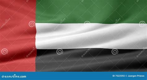 Flag Of United Arabic Emirates Stock Illustration Illustration Of