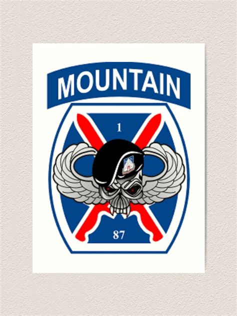 Us Army 10th Mountain 87th Infantry Regiment Sticker Art Print By