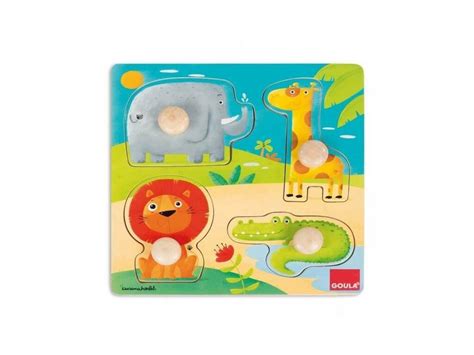 Acheter Puzzle Gola En Bois Animaux De La Jungle Diset 53004