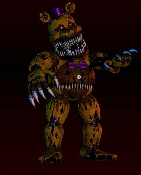 Nightmare Fredbear Test Render Model Created By Realfailz