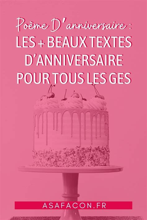 Poème Danniversaire Les Beaux Textes Danniversaire Pour Tous Les