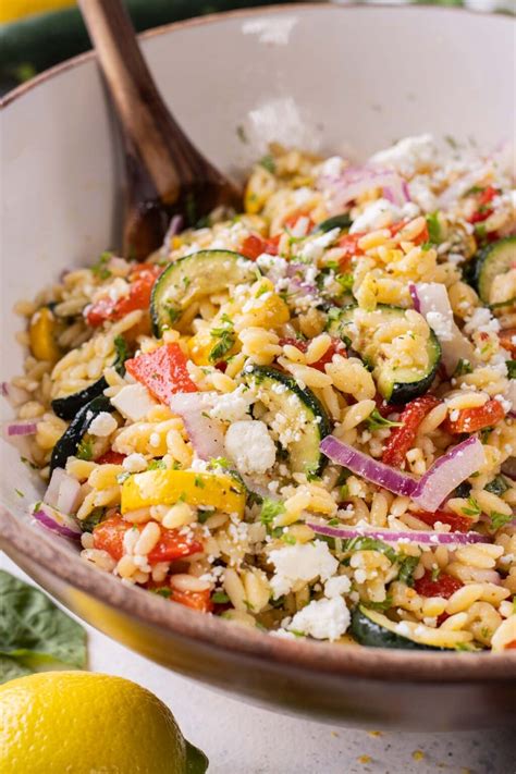 Lemon Orzo Pasta Salad With Feta Evolving Table