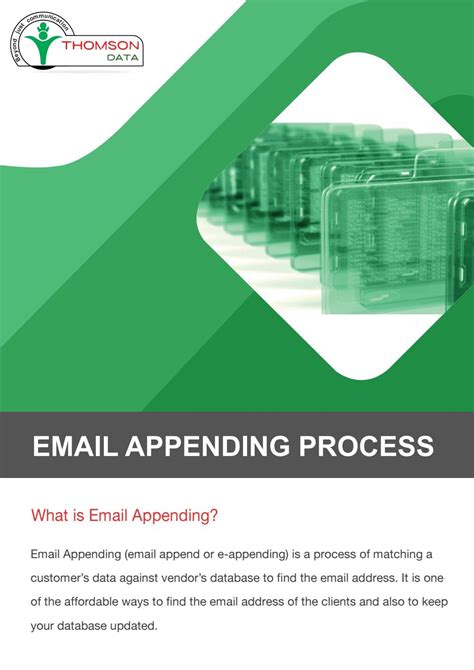 Email Appending Service Email Appending Process Chart By Thomson Data