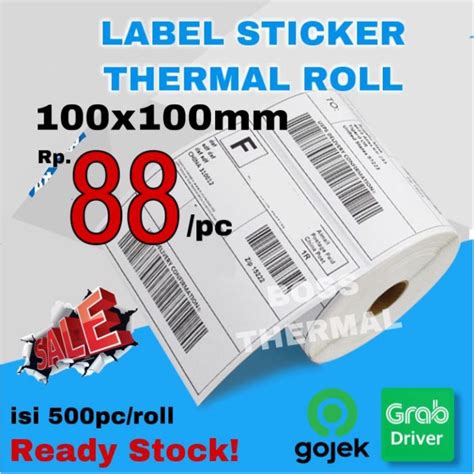 Jual Kertas Label Thermal X Isi Sticker Barcode Thermal X