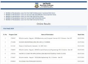 RTMNU Summer 2024 Result For BA B BSc MA MCom MSc BBA BCCA