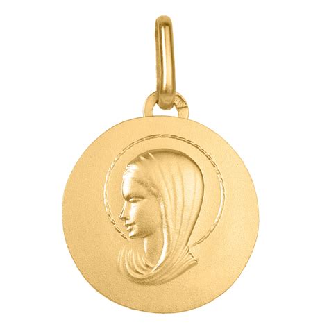 Medaille B B Mon Premier Bijou M Daille Vierge Marie Au Voile Or