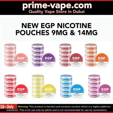 Egp Nicotine Pouches 9mg And 14mg In Dubai Prime Vape Uae