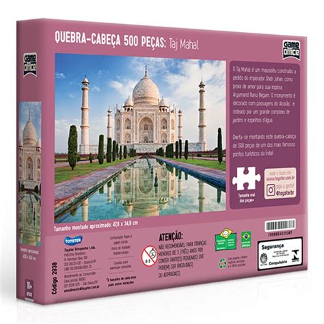 Quebra cabeça Taj Mahal 500 peças 2938 Game Office