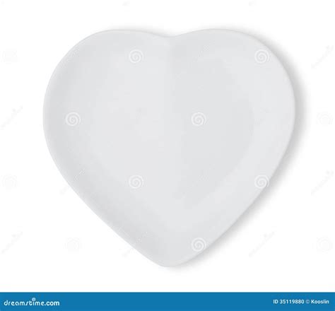 Plate In Shape Of Heart Stock Photo Image Of Objects 35119880