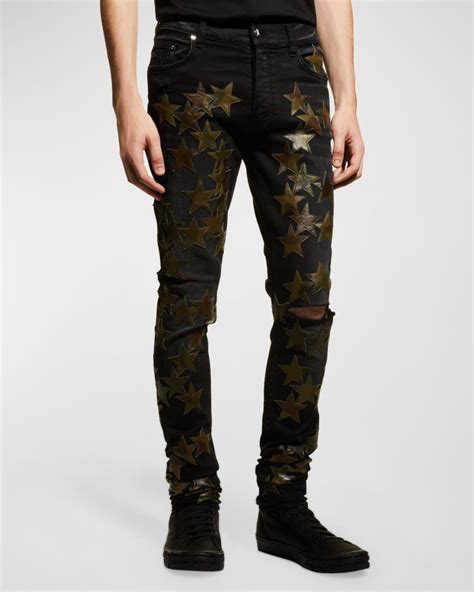 Amiri Mens Chemist Stars Skinny Jeans Neiman Marcus