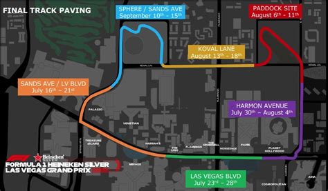 Formula 1 Begins Road Work For Las Vegas Grand Prix