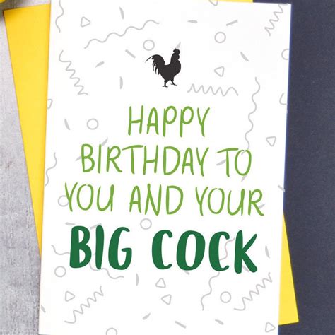 Big Cock Birthday Card Adult Birthday Card For Husband Or Etsy