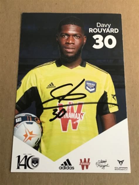 Davy Rouyard France 🇫🇷 Girondins Bordeaux 202122 Hand Signed Ebay