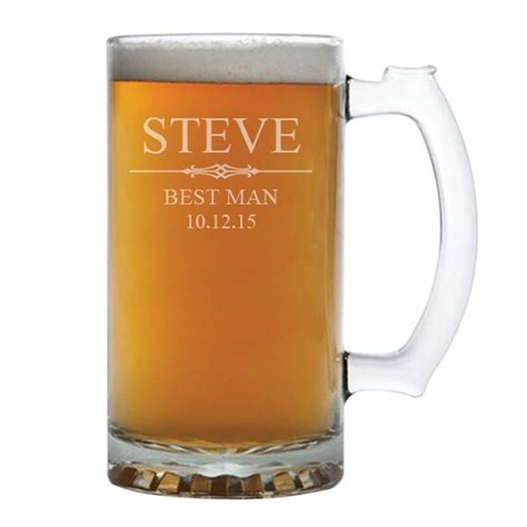 Groomsmen Beer Mug Personalized Beer Mug Engraved By EngravingsEtc