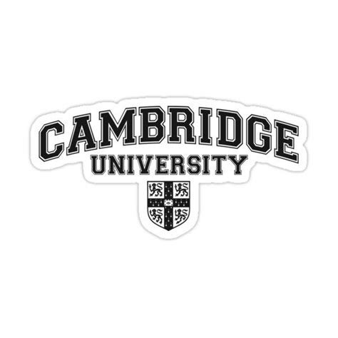 "Cambridge University Varsity Design (Black)" Sticker for Sale by ...