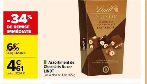 Promo Assortiment De Chocolats Nuxor Lindt Chez Carrefour Icatalogue Fr