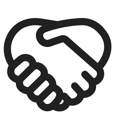 Handshake Icon Fluentui Emoji Mono Iconpack Microsoft